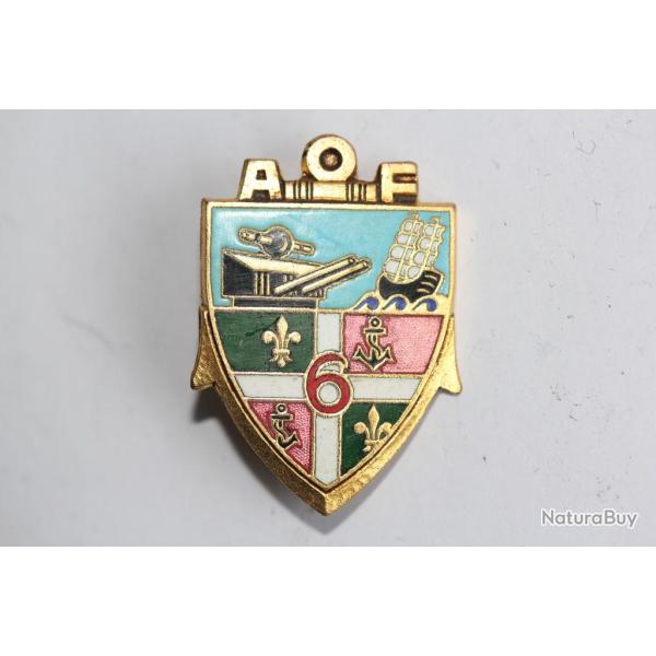 Insigne 6 Rgiment d'Artillerie Coloniale A.O.F. Drago H 193