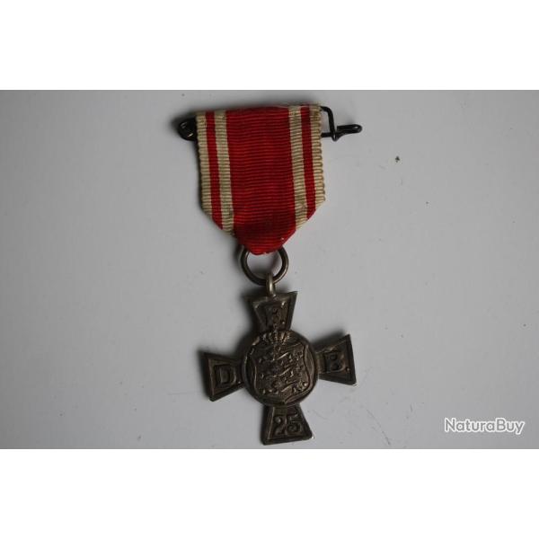 Insigne argent De Danske Forsvarsbrdres 25 ans Danemark