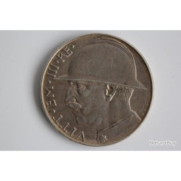 Monnaie argent 20 Lire Vittorio Emanuele III 1928 Italie