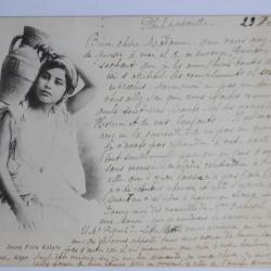 CPA Jeune fille Kabyle Geiser Phot. Alger