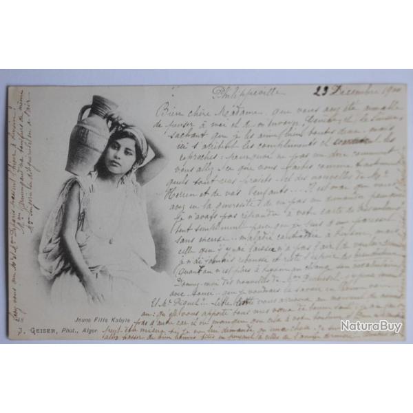 CPA Jeune fille Kabyle Geiser Phot. Alger