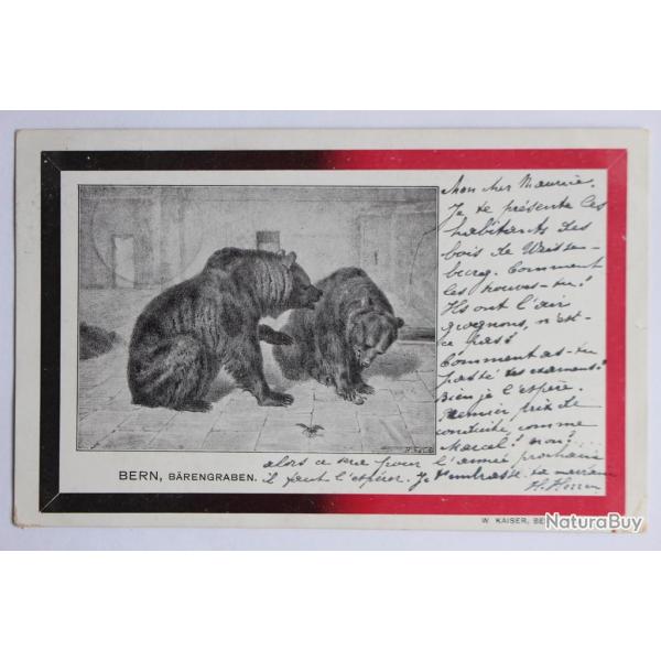 CPA Bern Barengraben Kaiser Suisse Ours Berne Suisse