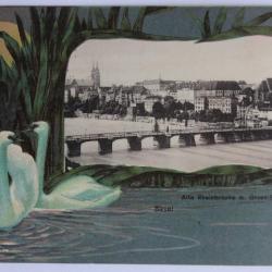 CPA Basel Alte Rheinbrücke m. Gross-Basel Suisse