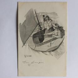 CPA illustrée W. BRAUN Voilier A.S.W. bateau
