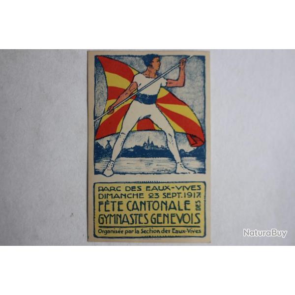 CPA Parc des Eaux vives F�te cantonale gymnastes genevois 1917 Suisse