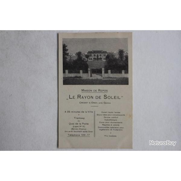 CPA Maison de repos Le rayon de Soleil Cressy s/ Onex Suisse