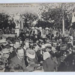CPA Visite de S. M. Alphonse XIII à Paris Aéro Club