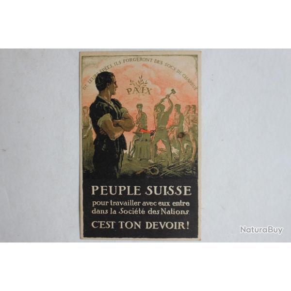 CPA Peuple Suisse c'est ton devoir Soci�t� des Nations