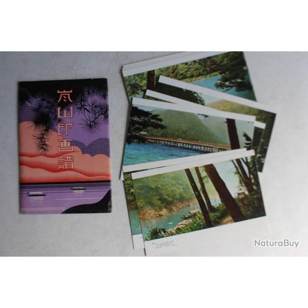 Pochette 8 cartes postales anciennes Kyoto Japon