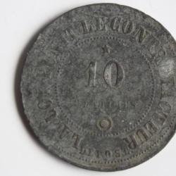 Contre monnaie 10 centimes 1873 Nation française Essai