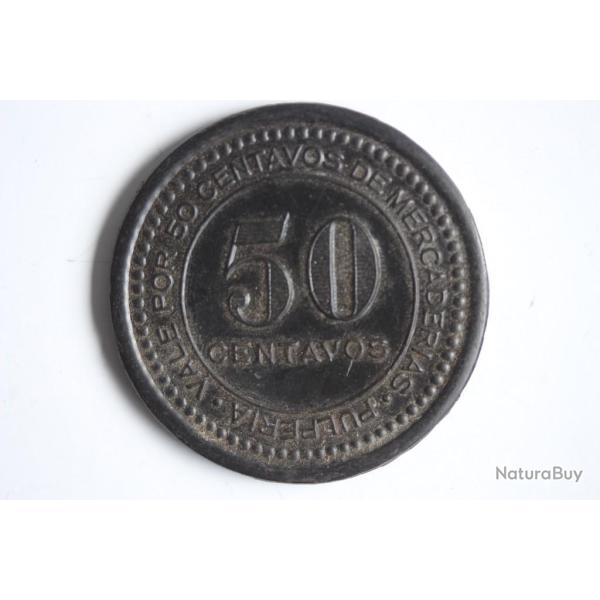 Monnaie 50 Centavos Soci�t� Fran�aise Mines de cuivre Collahuasi Chili