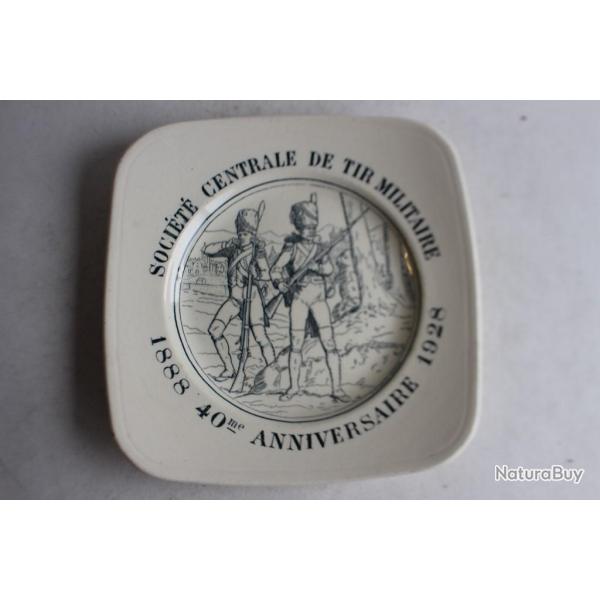 Assiette Prix Tir Militaire 1888 - 1928 40e anniversaire Carouge Suisse