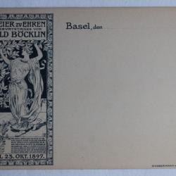 CPA Arnold Böcklin Jubiläeum Basel 1897 Wassermann Suisse