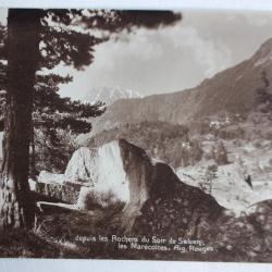 CPA Depuis les Rochers du Soir Salvan Marécottes Aig. Rouges Suisse