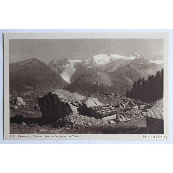 CPA Fenestral s/ Finhaut Vue sur le Glacier du Trient Valais Suisse