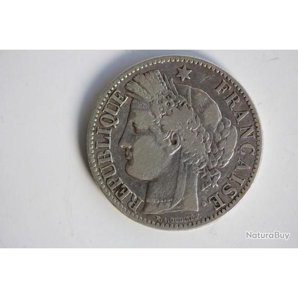 Monnaie argent 2 Francs 1873 A C�R�S avec l�gende