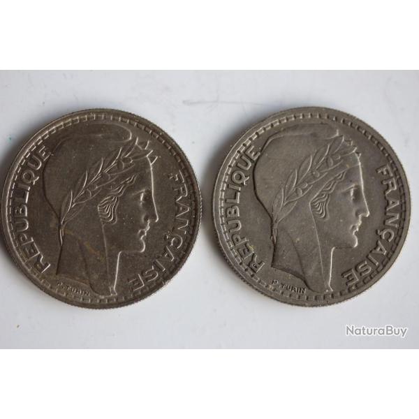 Monnaies 10 Francs Turin 1945 Grosse t�te rameaux courts / longs