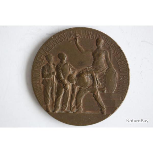 M�daille prix Bois-Colombes 1901 La Patrie encourage la jeunesse
