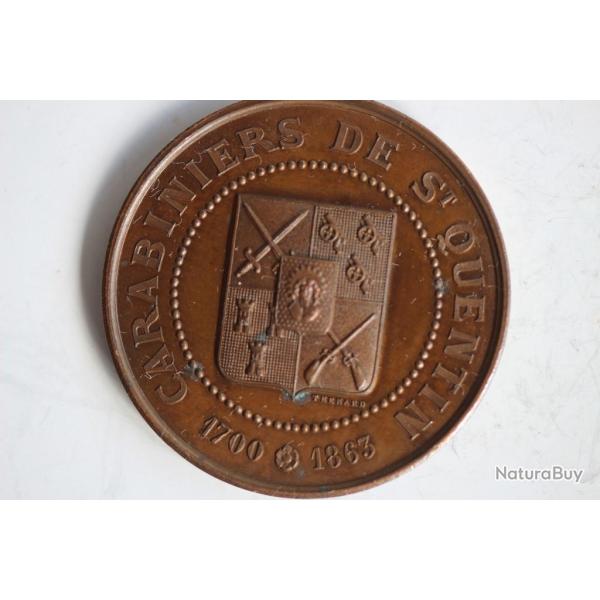 M�daille de tir Carabiniers de St Quentin 1863