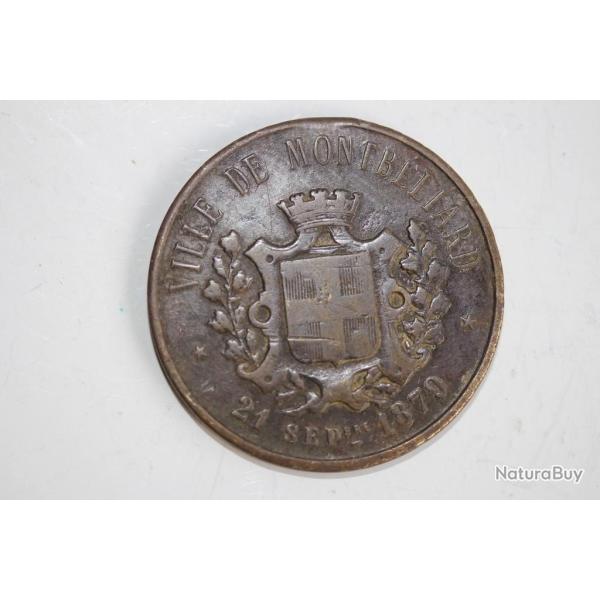M�daille ville de Montb�liard Colonel Denfert 1879