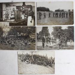 Anciennes cartes photos École de recrue infanterie Lausanne militaria