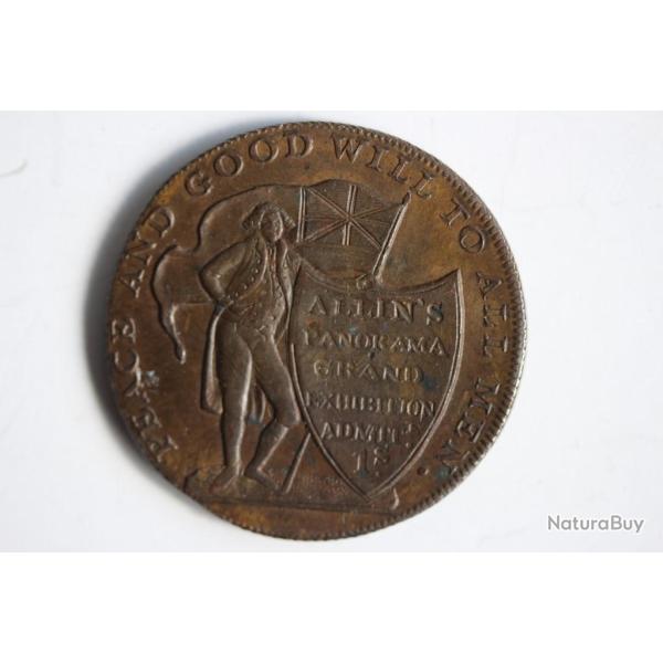 Monnaie 1/2 Penny Allin's 1796 Warwickshire Grande Bretagne