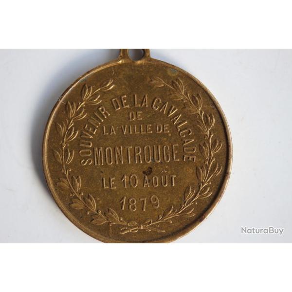 M�daille souvenir de la cavalcade Montrouge 1879 France