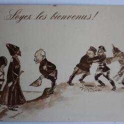 CPA illustrée Guerre 14-18 Verdun Soyez les Bienvenus Marendaz