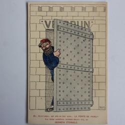 CPA satirique Guerre 14-18 Porte de Paris Regrets éternels Salvis