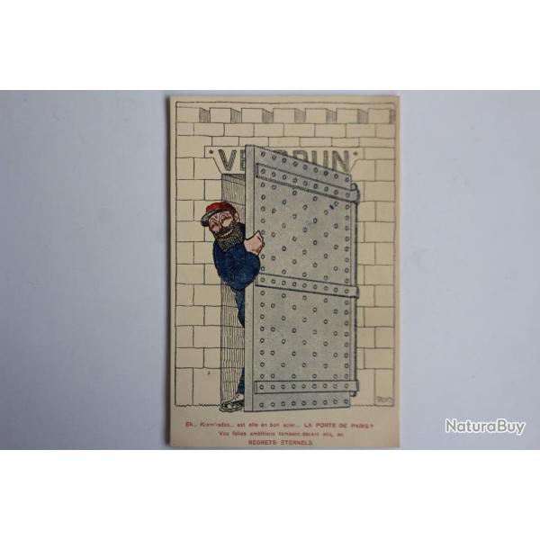 CPA satirique Guerre 14-18 Porte de Paris Regrets �ternels Salvis