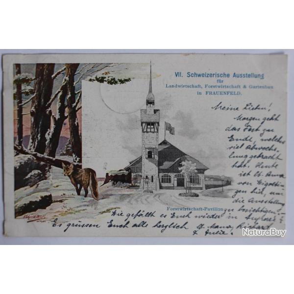 Carte postale ancienne Frauenfeld post Suisse Exposition agriculture