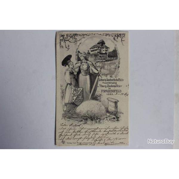 Carte postale ancienne Frauenfeld Exposition agricole 1903 Suisse