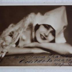 Clotilde Sakharoff Clotilde Von Derp  Autographe photo dédicacée 1927