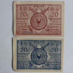 Billets de nécessité 50 Pfennig Füssen 1921 Allemagne