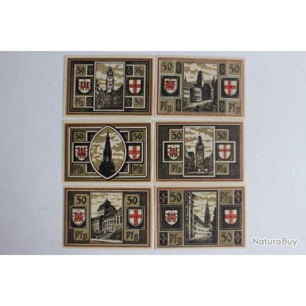 Billets de n�cessit� 50 Pfennig Freiburg im Breisgau 1921 Allemagne