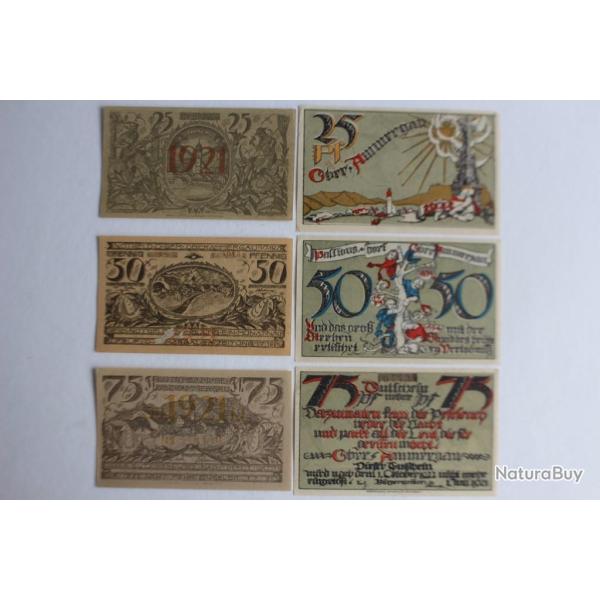 Billets de n�cessit� Pfennig Oberammergau 1921 Allemagne