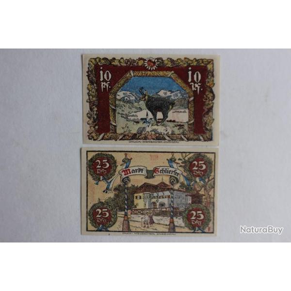 Billets de n�cessit� Pfennig Schlieren 1921 Suisse