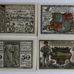 Billets de nécessité Pfennig Tegernsee 1921 Allemagne