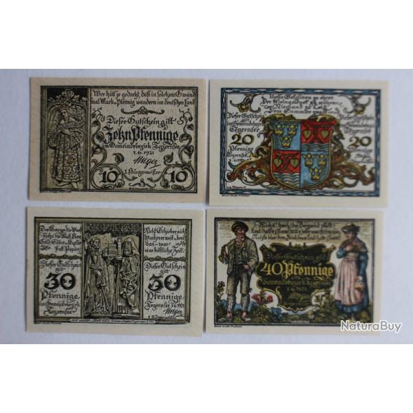 Billets de n�cessit� Pfennig Tegernsee 1921 Allemagne