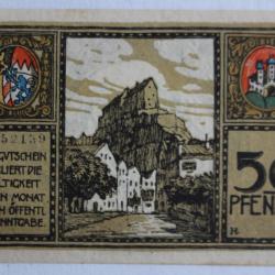 Billet de nécessité 50 Pfennig Burghausen 1918 Allemagne