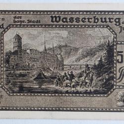 Billet de nécessité 50 Pfennig Wasserburg 1920 Allemagne