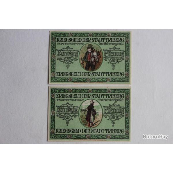 Billets de n�cessit� 50 Pfennig Stadt Triberg Schwarzw 1918 Allemagne