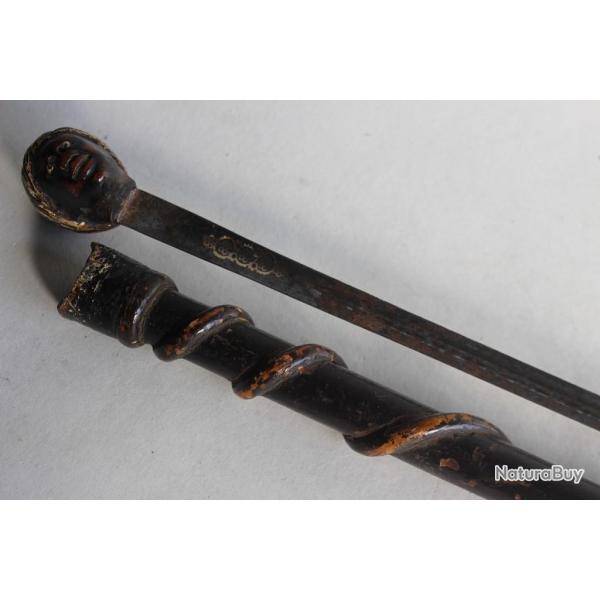 Canne �p�e de chef africain Art tribal