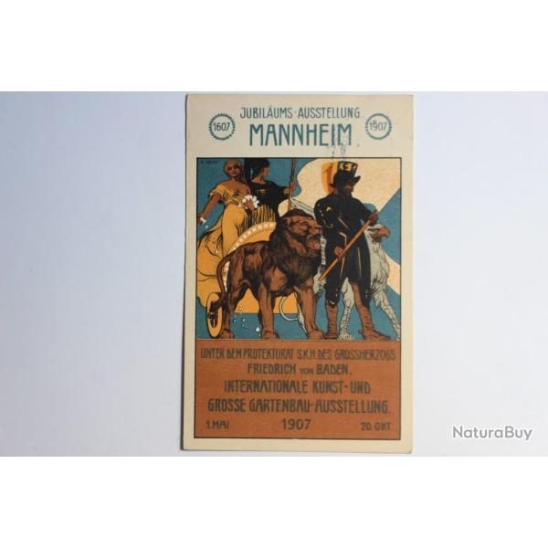 Carte postale ancienne Jubil�ums-Ausstellung Mannheim 1907 Allemagne