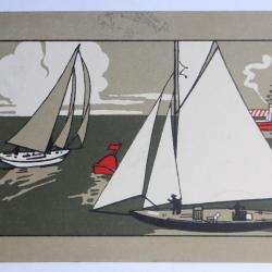 Carte postale ancienne The Ellanbee Sporting,series N°136 Voile