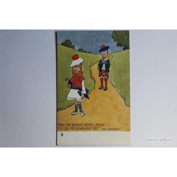 Carte postale ancienne illustr�e HAMISH Raphael Tuck Oilette