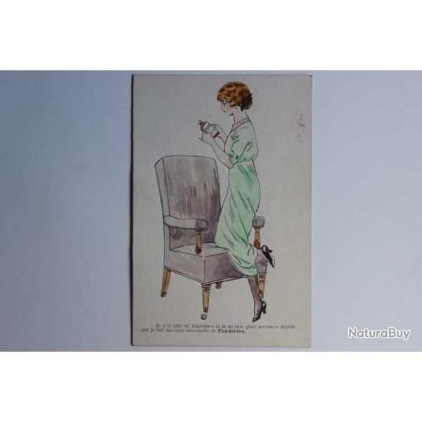 Carte postale ancienne publicitaire Fandorine