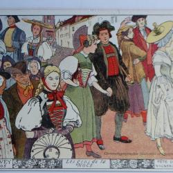 Carte postale ancienne Fête des vignerons Noce Vevey 1905 Suisse