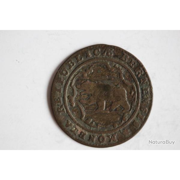 Monnaie 1/2 Batzen Canton de Berne 1788 Suisse