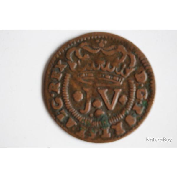 Monnaie 5 r�is Jean V (Joao) 1714 Portugal